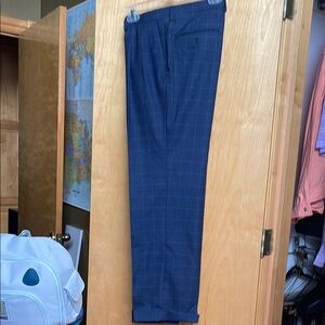 Ralph Lauren Blue Dress Pants with Full Length and Vibrant Color